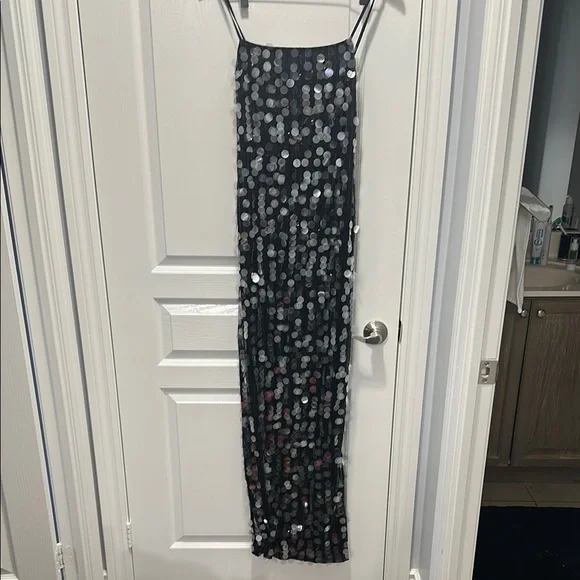 Lulus Black Sequin Maxi Dress - Picture 1 of 13